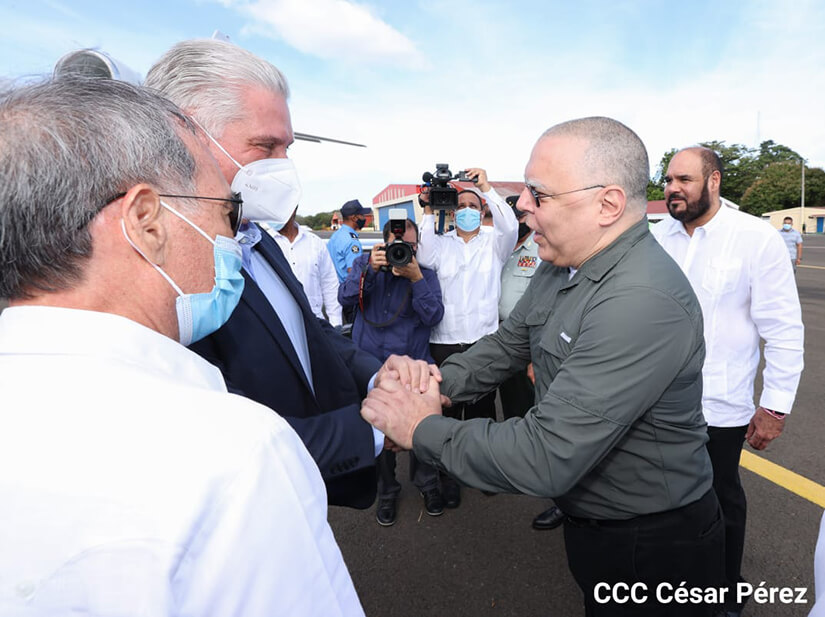 llegada-diaz-canel-nicaragua-enero-toma-posesion
